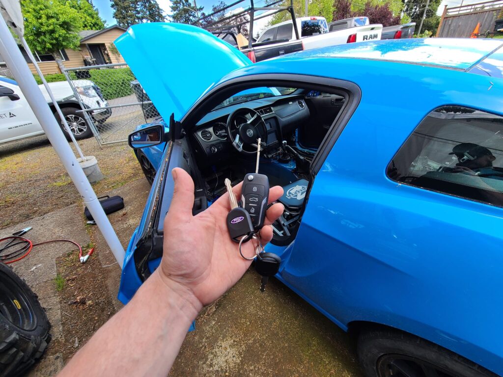S197 Mustang – Alarm Resync + Flip Key - Locksmith Job in Lakewood, WA